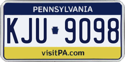 PA license plate KJU9098