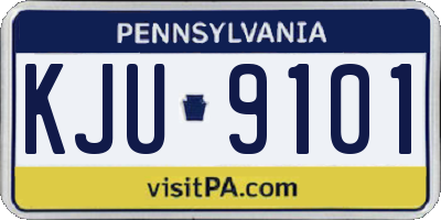 PA license plate KJU9101