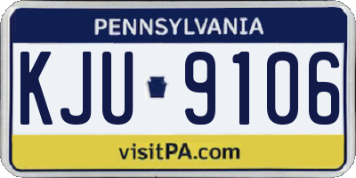 PA license plate KJU9106