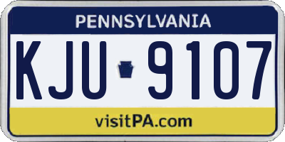 PA license plate KJU9107