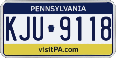PA license plate KJU9118