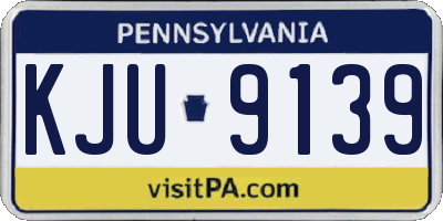 PA license plate KJU9139