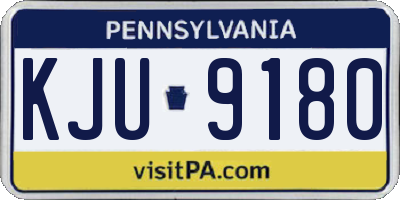 PA license plate KJU9180