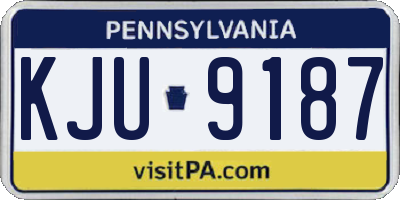 PA license plate KJU9187