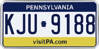 PA license plate KJU9188