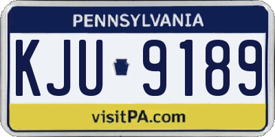 PA license plate KJU9189