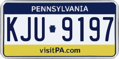 PA license plate KJU9197