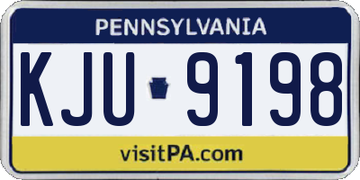 PA license plate KJU9198