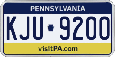 PA license plate KJU9200