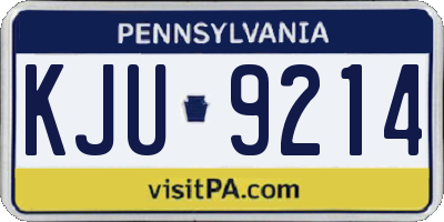 PA license plate KJU9214