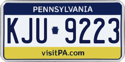 PA license plate KJU9223