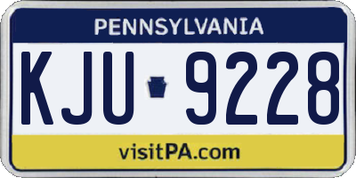 PA license plate KJU9228