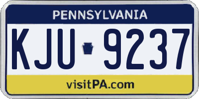 PA license plate KJU9237