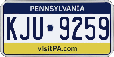 PA license plate KJU9259