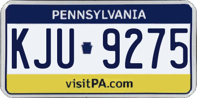 PA license plate KJU9275