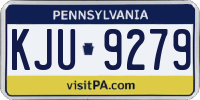 PA license plate KJU9279