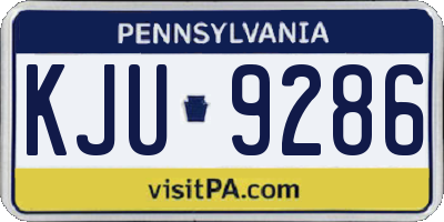 PA license plate KJU9286