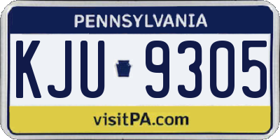 PA license plate KJU9305