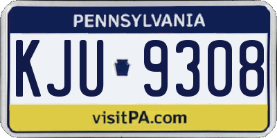 PA license plate KJU9308