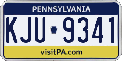 PA license plate KJU9341