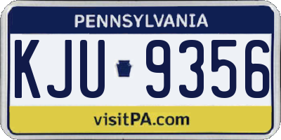 PA license plate KJU9356