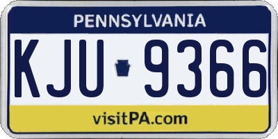 PA license plate KJU9366