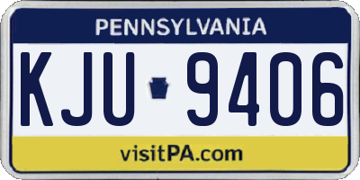 PA license plate KJU9406