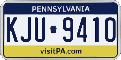 PA license plate KJU9410