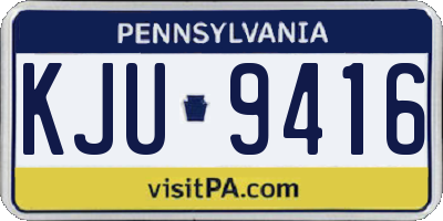 PA license plate KJU9416
