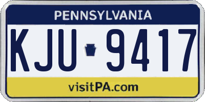 PA license plate KJU9417