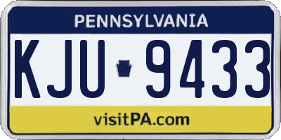 PA license plate KJU9433