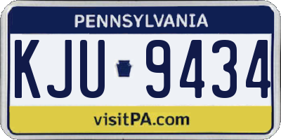 PA license plate KJU9434