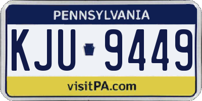 PA license plate KJU9449