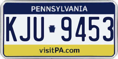 PA license plate KJU9453