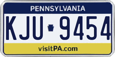 PA license plate KJU9454