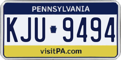 PA license plate KJU9494