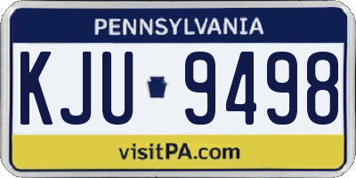 PA license plate KJU9498