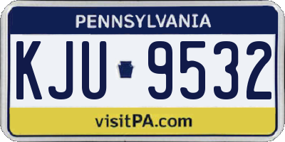 PA license plate KJU9532