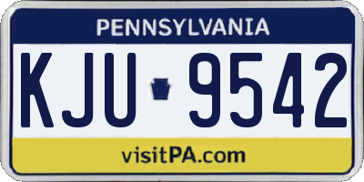 PA license plate KJU9542