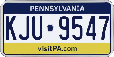 PA license plate KJU9547