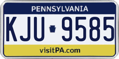 PA license plate KJU9585