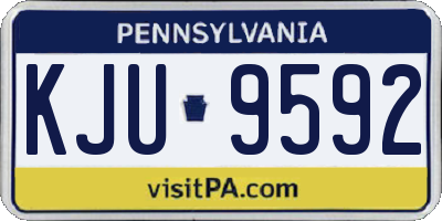 PA license plate KJU9592