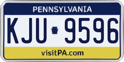 PA license plate KJU9596