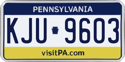 PA license plate KJU9603