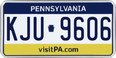 PA license plate KJU9606
