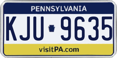 PA license plate KJU9635