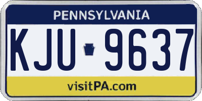 PA license plate KJU9637