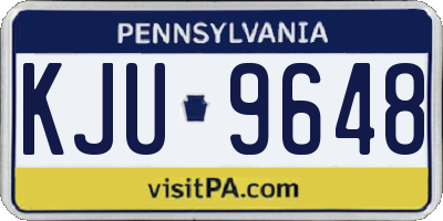 PA license plate KJU9648