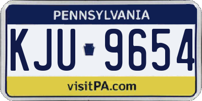 PA license plate KJU9654
