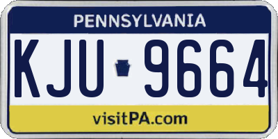 PA license plate KJU9664